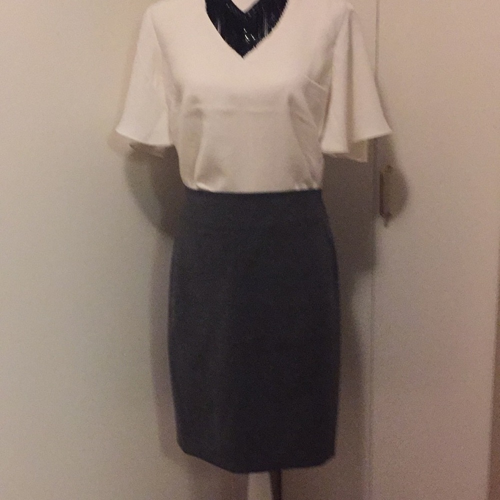 Loft heather grey pencil skirt. Perfect for work.